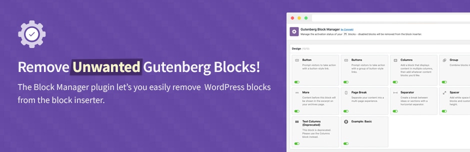 Gutenberg Block Manager